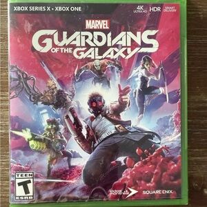Marvel Guardians of the Galaxy Xbox Game - Red and Purple Art